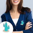 Cartoon Brooches Enamel Badge Shirt Coat Jacket Lapel Pins Gifts (Cactus) Newly