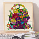 Part Specical Shaped Drill Diamond Painting Flower Basket Mosaic Kit (B044)