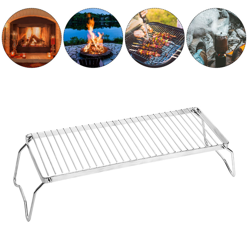 Outdoor Gas Stove Stand Foldable Backpack Fire Barbeque Grill Rack Stand