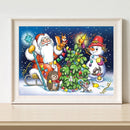 Santa Oil Paint By Numbers Drawing DIY Coloring Picture Hand Painted Wall Arts