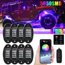 Waterproof Car Underglow RGB LED Rock Lights Chassis Music Lamps (1 to 8) Newly