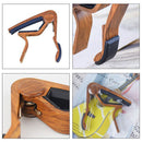 Electric Metal Guitar Capo Wood Grain Clamp Quick Change Tone Changing Clip