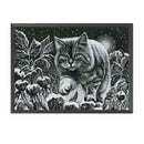 Full Embroidery Handmade Snow Cat Counted DIY 11CT Canvas Cross Stitch Kit Craft