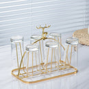 Rack 6 Hook Metal Mug Cup Holder Coffee Cups Stand Storage Rack Holder Mug Rack