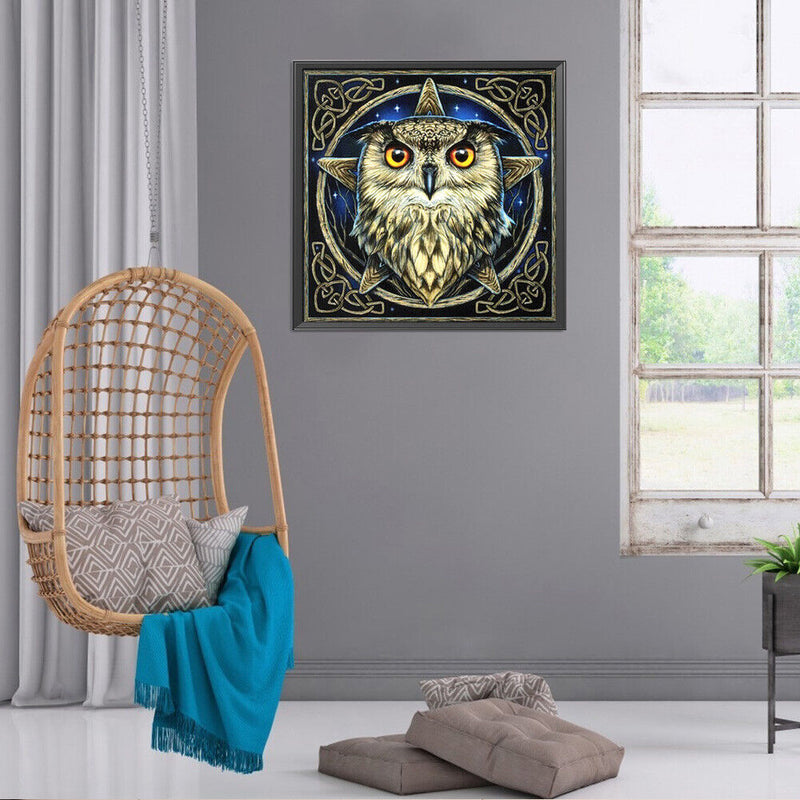 5D Diamond Painting Kit DIY Star Owl Full Round Drill Mosaic Picture Decor