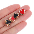 Women Men Club Poker Shaped Funny Boutonniere Collar Pins Brooches Badges