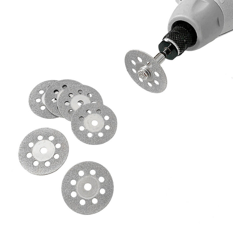 Steel Diamond Cutting Discs Thin Durable Rotary Saw Blade (10pcs 2 Rod) Newly