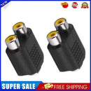 2pcs 3.5mm Female to 2 RCA Female Jack Y Splitter Audio Adapters Converter
