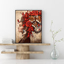 Fox Girl Oil Paint By Numbers Kits DIY Handpainted on Canvas Wall Pictures
