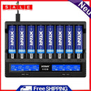 VC8 Intelligent Battery Charger with LCD Display for 18650 21700 AA AAA Battery