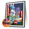 5D Diamond Painting Kit DIY flag and flowers Full Round Drill Mosaic Picture