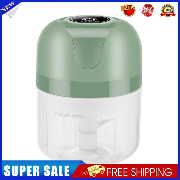 250ml Mini Electric Garlic Chopper Ginger Masher Vegetable Crusher (Green)