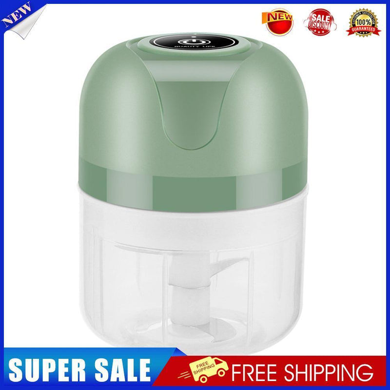 250ml Mini Electric Garlic Chopper Ginger Masher Vegetable Crusher (Green)