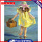 40x50cm Colorful DIY Paint By Number Kit Girl Sea Home Hanging Art Decoration