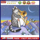 5D DIY Full Drill Diamond Painting Music Cat Cross Stitch Embroidery Mosaic