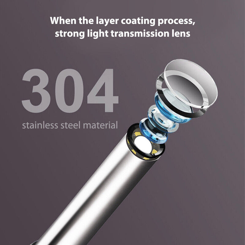 Ear Wax Cleaning Earpick Otoscope Ear Sticks Camera Endoscope (3.9mm Blue) Newly