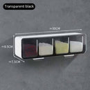 Wall Mounted Seasoning Box Salt Pepper Spice Storage Container (Clear A) Newly