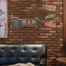 Special-shaped Metal Signs Arrow Bar Iron Painting Metal Wall Art Poster