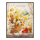 Full Embroidery Kits Daisy Flower Basketball 11CT Stamped Needlework Home Decoration