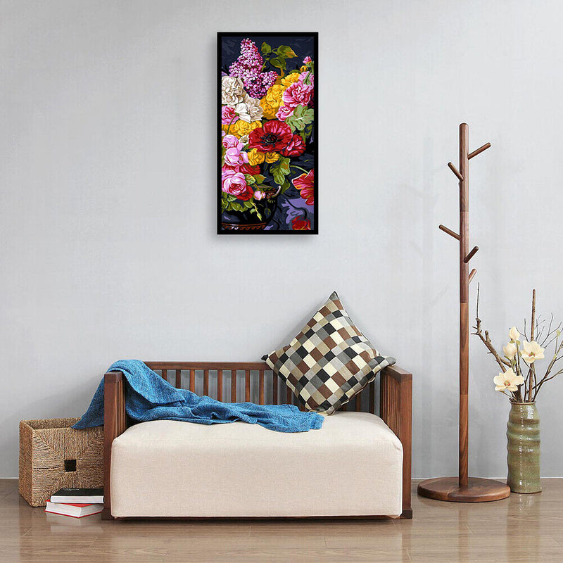 5D DIY Full Round Drill Rhinestone Diamond Painting Landscape Flower Home Mos