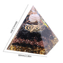 Crystal Pyramid Orgone Pyramid with Sphere Balancing Healing Crystals Stones
