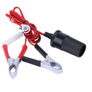 Car Cigarette Lighter Female to Battery Crocodile Clips Socket Wire Clamp