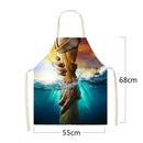 Washable Saving Apron Oil-Proof Hanging Neck Pinafore Accessories for Kitchen
