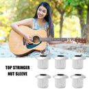 6pcs 10mm Metal Guitar String Winder Nut Sleeve Bushing Guitar Replacement To