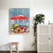 Umbrella Flower Drawing Frameless DIY Oil Paint by Number Canvas Home Decor