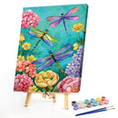 Dragonfly in Flower Oil Paint By Number DIY Handpainted on Canvas Wall Art