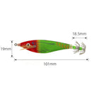 8cm Luminous Wood Shrimp Bait Squid Jigs Hook Fishing Lures (Red + Green)