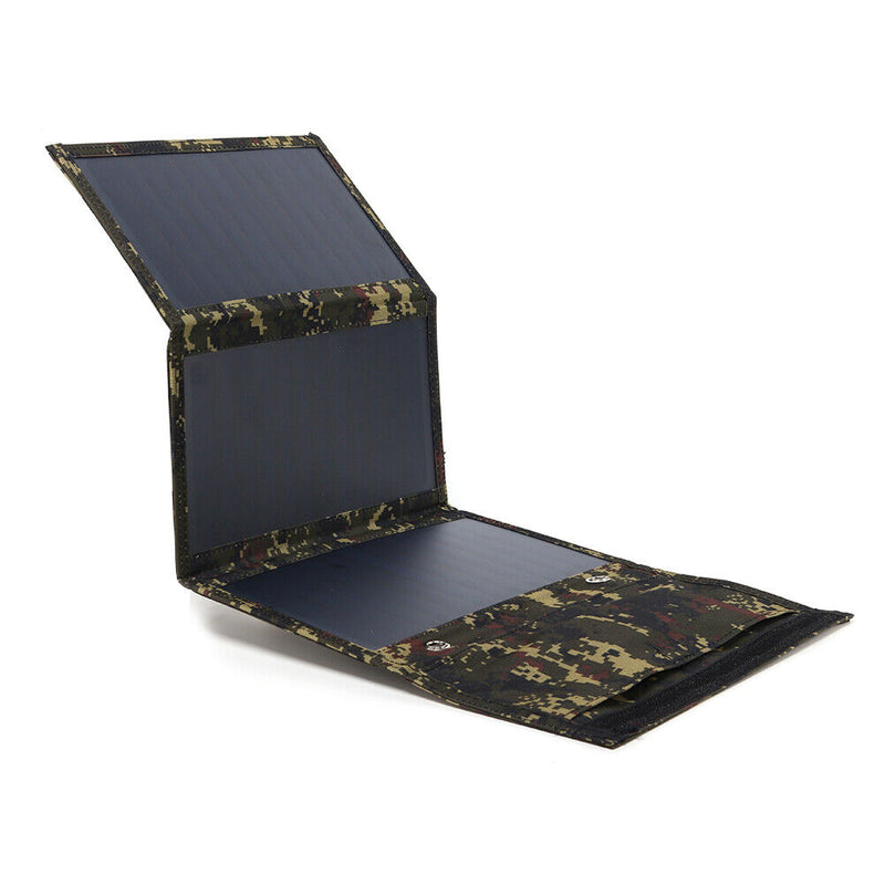 5V Cell Charger Dual USB Solar Power Panel Folding for Outdoor Tool (3 Fold