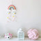 Woven PomPom Photo Prop Clouds Rainbow Tapestry Felt Ball Wall Hanging Decor