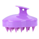 Silicone Hair Washing Comb Brush Head Scalp Massage Brush (Purple) Newly