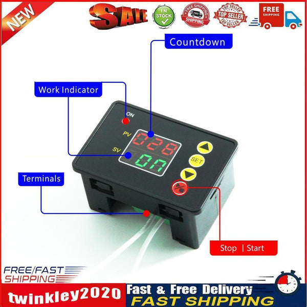 T2310 DC 24V Programmable Time Delay Relay Control Module Normally Open Newly