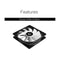 XF-12025-SD-W 120mm PWM Desktop Computer Case Fan with Black Frame White Blade
