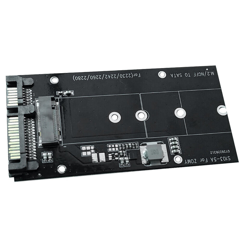 B Important M2 NGFF SSD 2.5" SATA Adapter Converter Card 2230-2280 with Metal