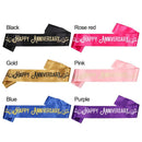 Ribbon Anniversary Celebration Satin Sash Happy Anniversary Shoulder Strap