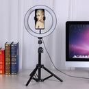 10"" LED Selfie Ring Light Makeup Studio Video Lamp with Tripod Cell Phone Holder