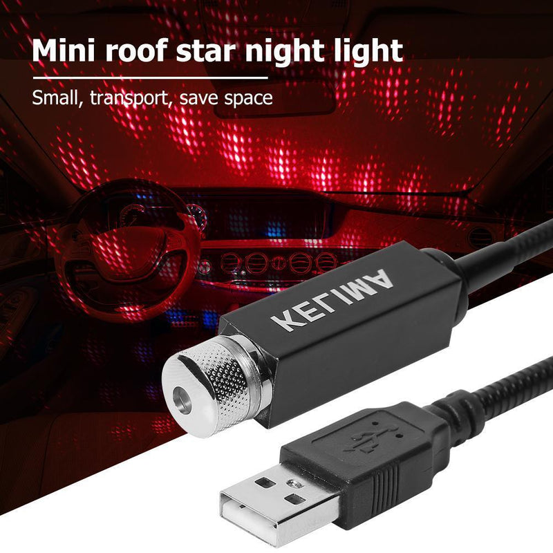 KELIMA Car Romantic Atmosphere Projection Lamp Hose USB Car Star Light