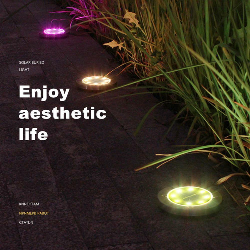 8 LED Garden Solar Power Ground Lights Floor Patio Outdoor Lawn Path Lamp