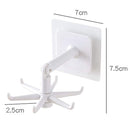 360 Degree Rotating & 180 Degree Tilt Kitchen Hook Rack 6-Claw (White) Newly