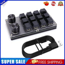 Macro Custom Wired Gaming Keyboard Programmable Mechanical Keypad (Black)
