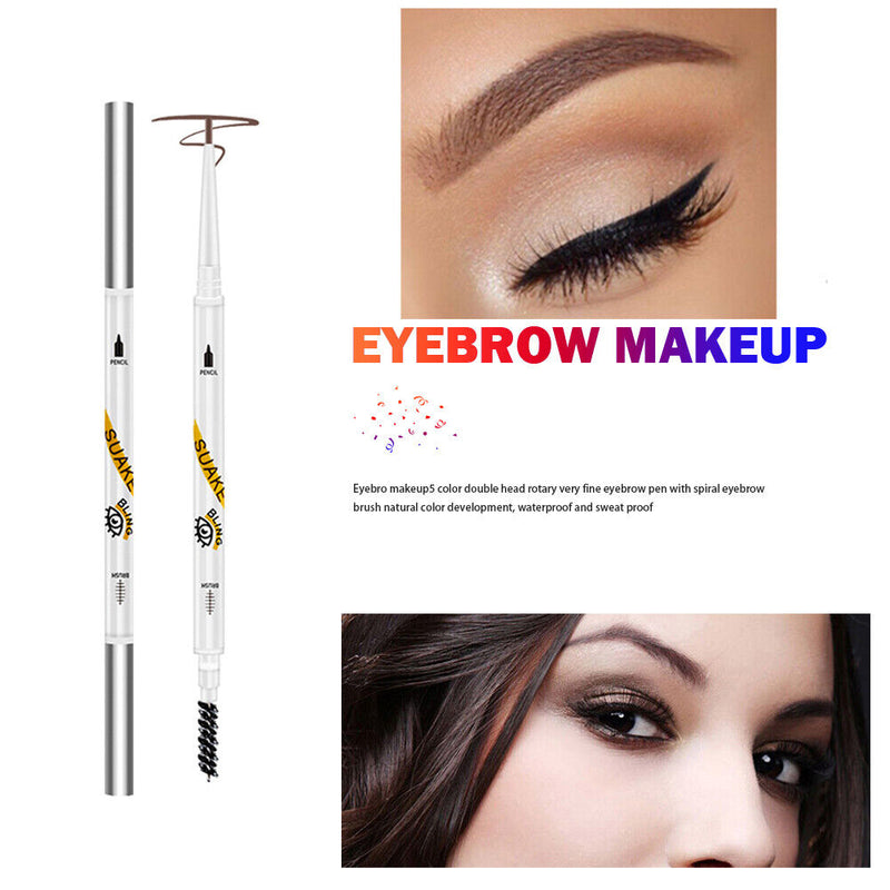 Women Eyebrow Pen with Duel Tip Not Dizzy Long Lasting Cosmetic Eye Brow Penc