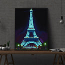 Full Round Diamond Painting Luminous Iron Tower Rhinestone Mosaic Home Wall A