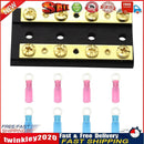 4 Gang Dual Bus Bar 60A 32V Positive Negative Buss Bar with Ring Terminals Newly