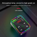F2 Car Bluetooth 5.0 FM Transmitter LED Backlit Handsfree MP3 Player USB Charger