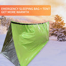 Emergency Tube Tent Shelter Sleeping Bag Blanket for Camping Hike (Green) Newly