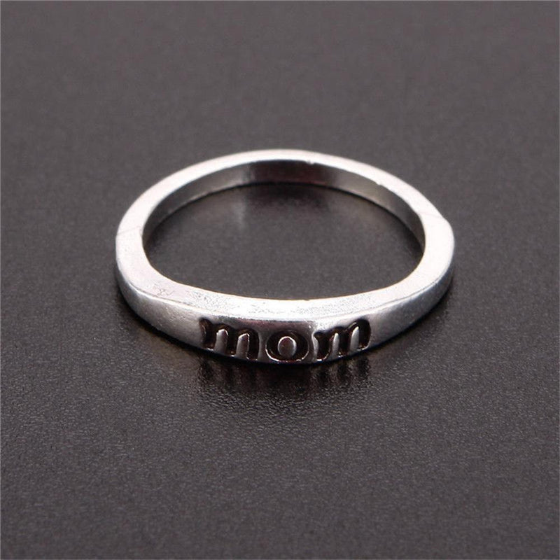 Women Fashion Accessories Jewelry Mom Letter Ring Family Mother's Day Gift