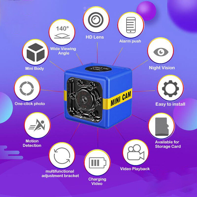 FX01 Mini Camera 1080P Full HD Nanny Cam Motion Detection DVR DV (Blue) Newly